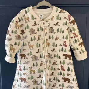 Hudson Baby Quilted Long Sleeve Forest Animal Sleeping Blanket -Wearable Blanket